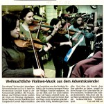 Geigenquartett im lebendigen Adventskalender